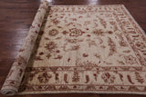 Ivory Chobi Peshawar Handmade Wool Area Rug - 6' 5" X 9' 8" - Golden Nile