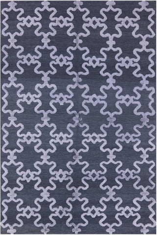 Moroccan Flat Weave Wool & Silk Rug - 6' 1