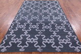 Moroccan Flat Weave Wool & Silk Rug - 6' 1" X 9' 1" - Golden Nile