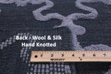 Moroccan Flat Weave Wool & Silk Rug - 6' 1" X 9' 1" - Golden Nile