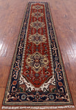 Red Heriz Serapi Handmade Runner Rug - 2' 8" X 12' 2" - Golden Nile