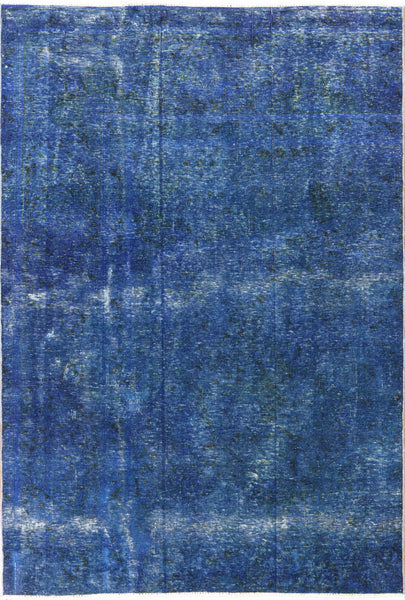 5 X 7 Blue Overdyed Wool Area Rug - Golden Nile