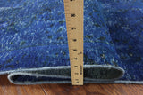 5 X 7 Blue Overdyed Wool Area Rug - Golden Nile