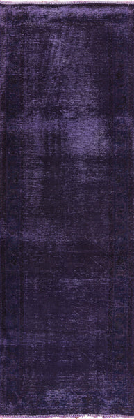 Purple Oriental Overdyed Runner Rug 3 X 10 - Golden Nile