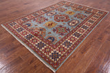 Kazak Hand Knotted Rug - 5' 9" X 8' 3" - Golden Nile