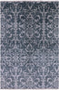 Modern Blue Wool & Silk Oriental Rug 6 X 9 - Golden Nile