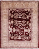 Red Peshawar Handmade Wool Rug - 8' 4" X 10' 5" - Golden Nile