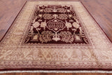 Red Peshawar Handmade Wool Rug - 8' 4" X 10' 5" - Golden Nile