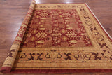 Red Persian Ziegler Handmade Wool Rug - 8' 0" X 9' 10" - Golden Nile