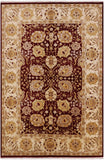 Red Peshawar Hand Knotted Area Rug - 6' 2" X 9' 3" - Golden Nile