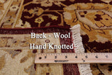 Red Peshawar Hand Knotted Area Rug - 6' 2" X 9' 3" - Golden Nile