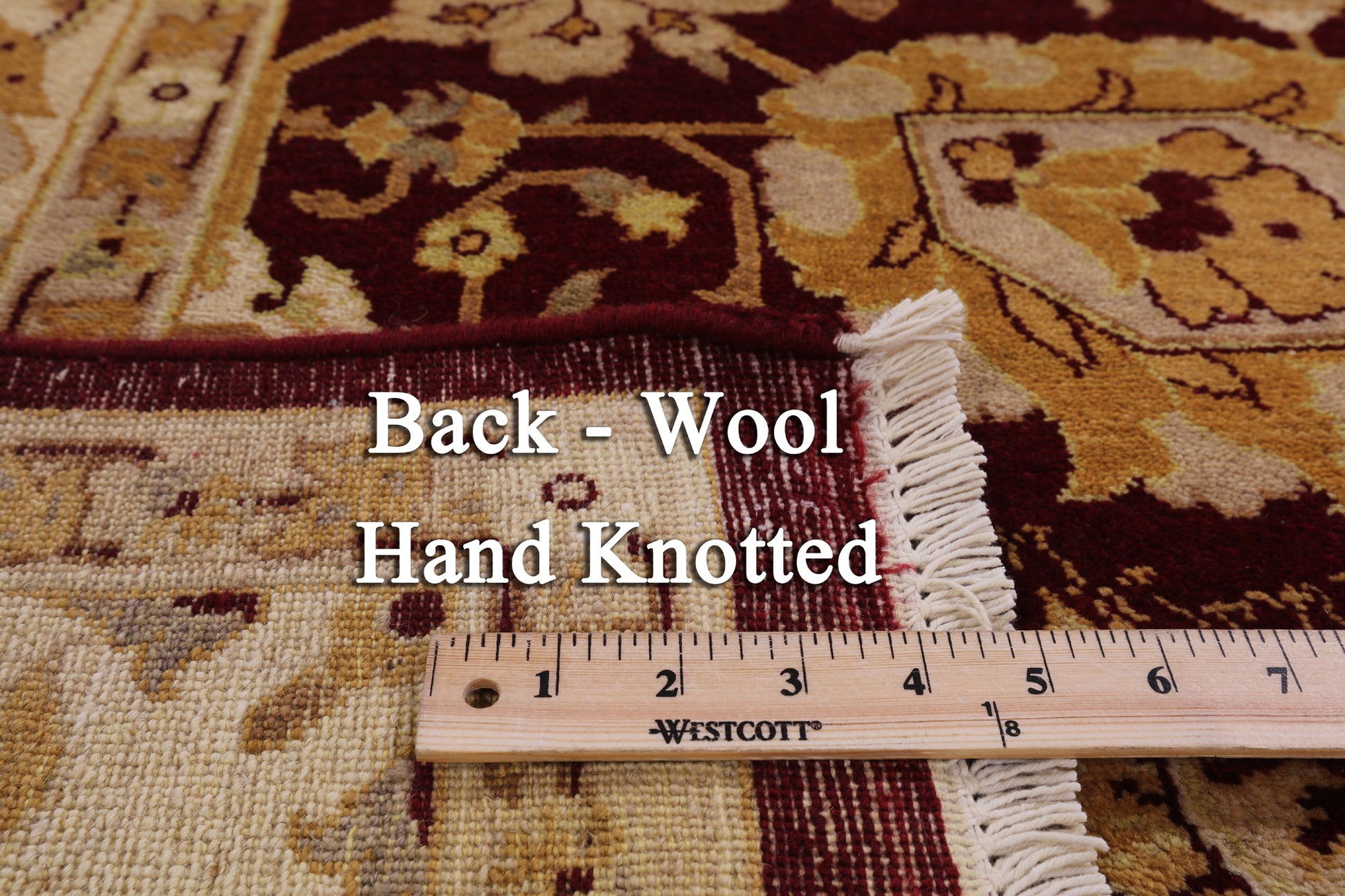 Red Peshawar Hand Knotted Area Rug - 6' 2" X 9' 3" - Golden Nile