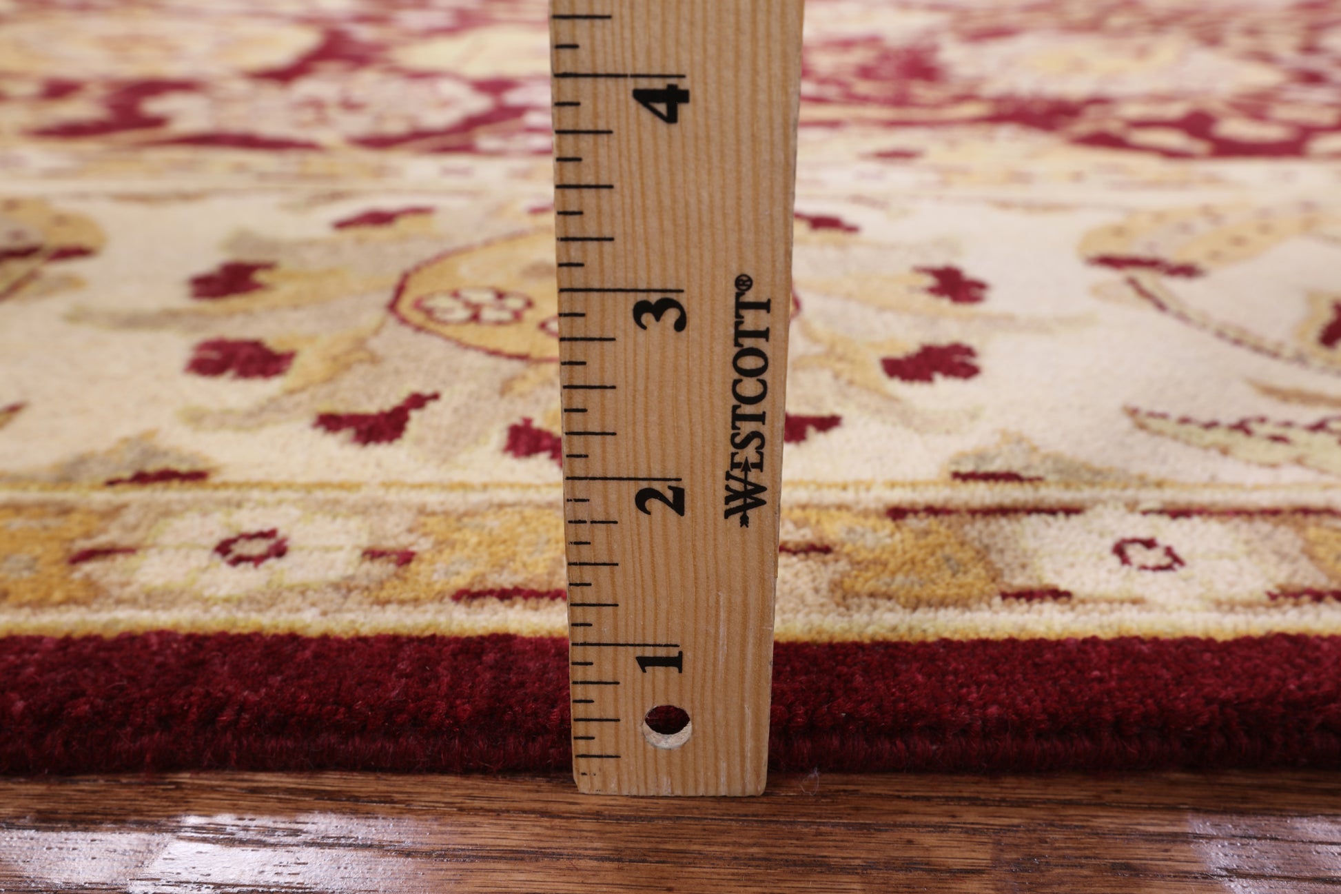 Red Peshawar Hand Knotted Area Rug - 6' 2" X 9' 3" - Golden Nile