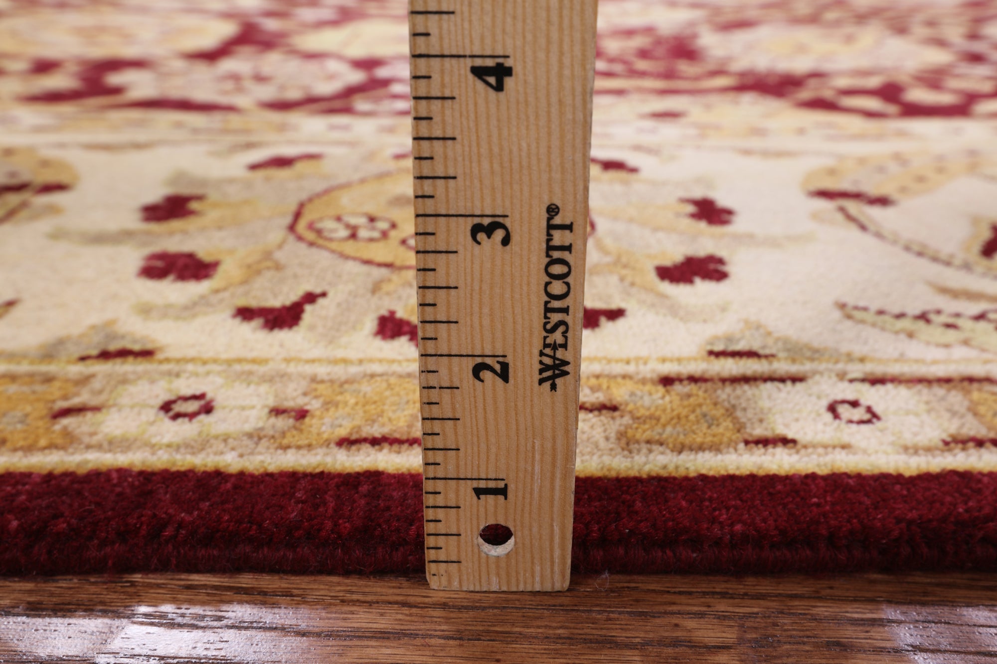 Red Peshawar Hand Knotted Area Rug - 6' 2" X 9' 3" - Golden Nile