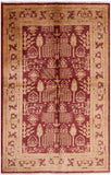 Peshawar Hand Knotted Wool Rug - 5' 5" X 8' 3" - Golden Nile