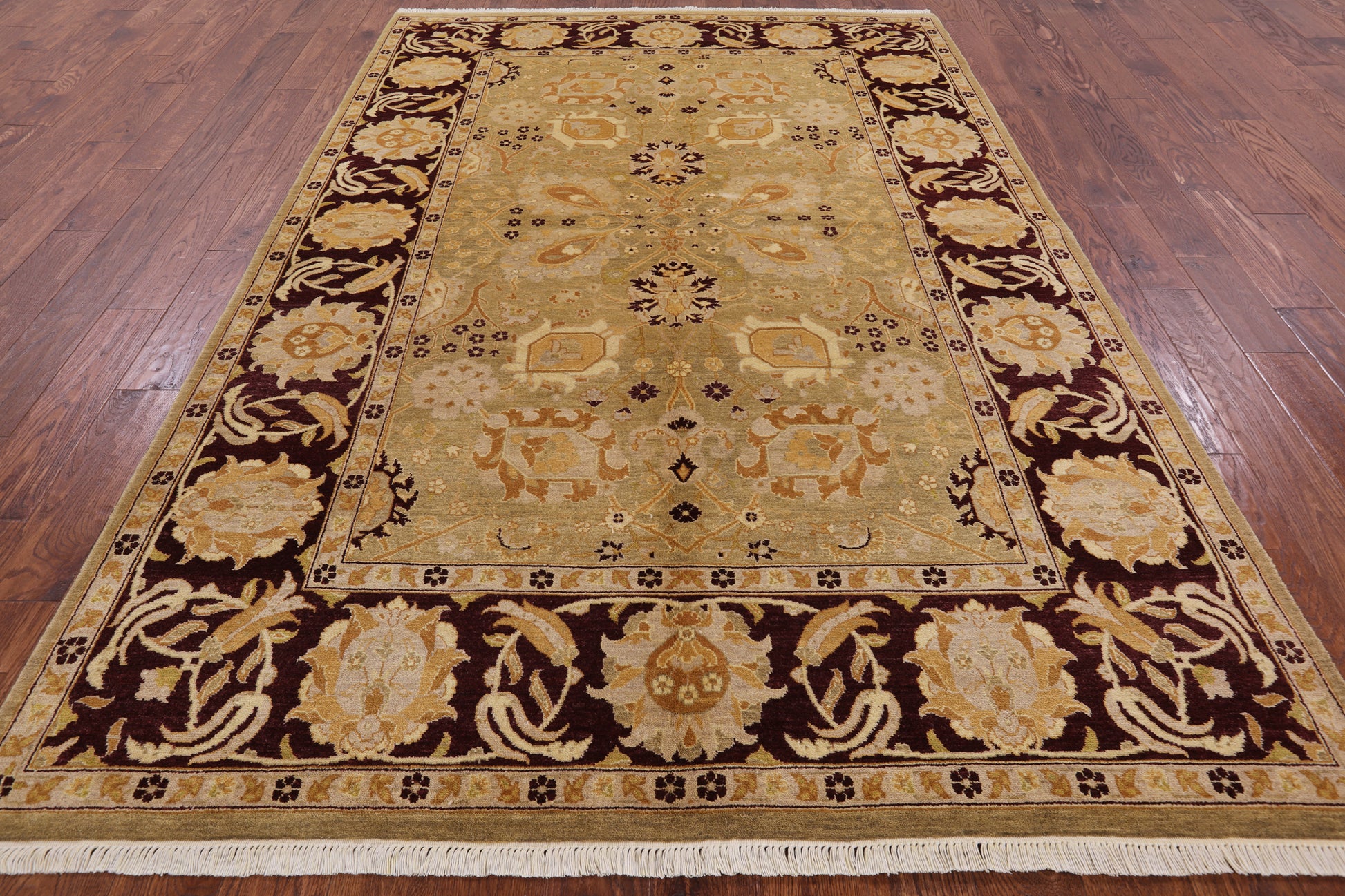 Peshawar Hand-Knotted Rug - 6' 1" X 8' 10" - Golden Nile
