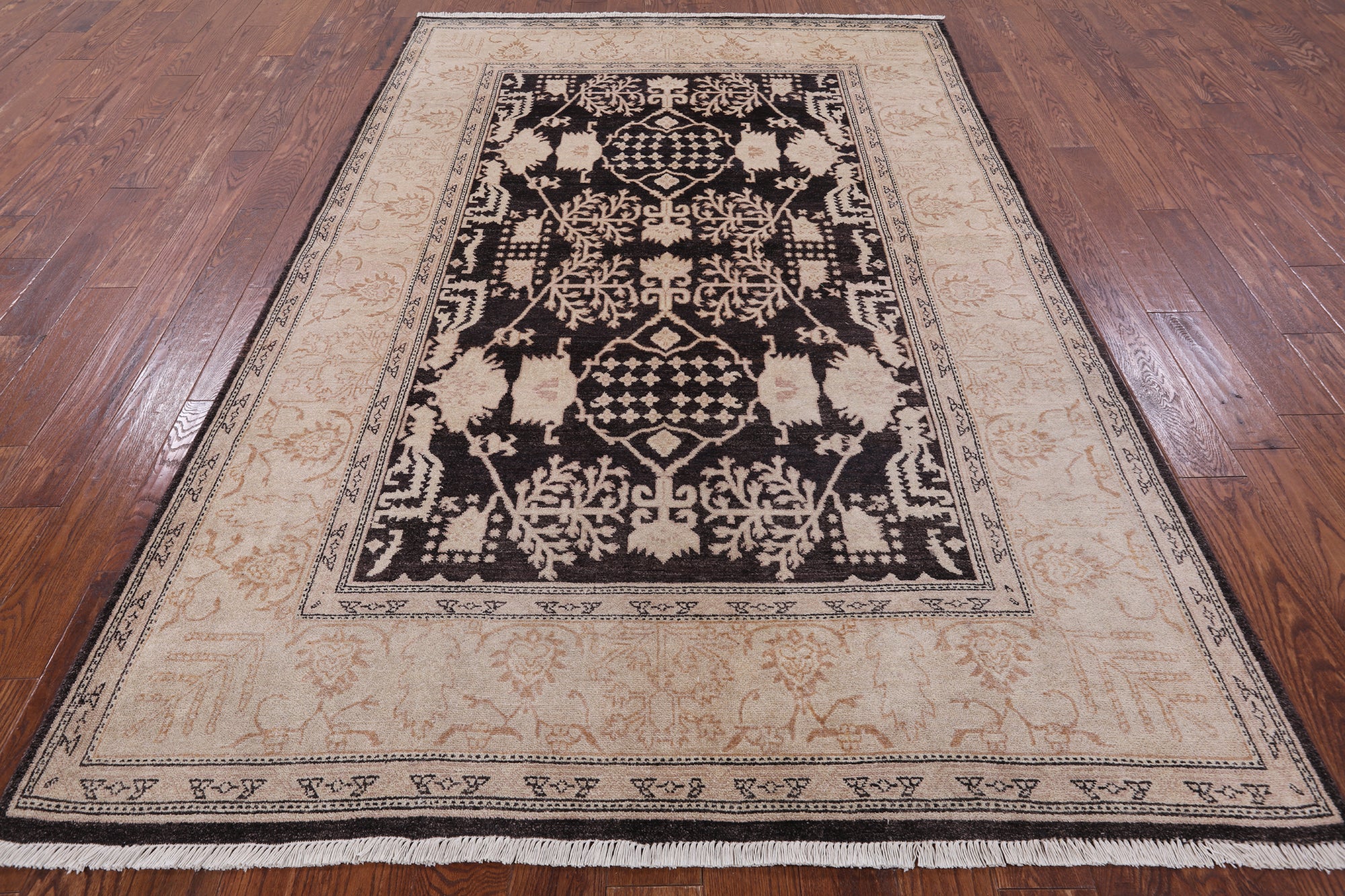 Peshawar Handmade Rug - 6' 1" X 9' 3" - Golden Nile