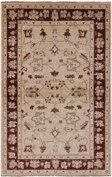 Peshawar Hand Knotted Wool Rug - 3' 10" X 6' 0" - Golden Nile
