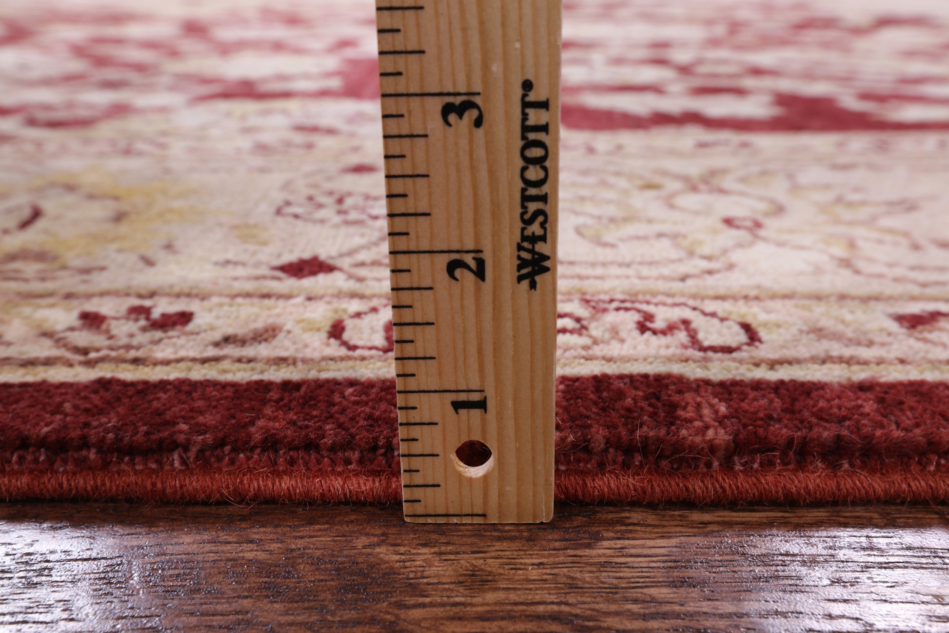 Red Peshawar Handmade Wool Rug - 6' 0" X 8' 10" - Golden Nile