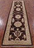 Peshawar Hand Knotted Wool Runner Rug - 2' 8" X 10' 0" - Golden Nile