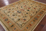 Hand Knotted Oriental Heriz Serapi Rug - 8' X 10' 3" - Golden Nile