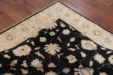 Black Peshawar Handmade Area Rug - 8' 3" X 9' 10" - Golden Nile