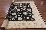 Black Peshawar Handmade Area Rug - 8' 3" X 9' 10" - Golden Nile