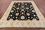 Black Peshawar Handmade Area Rug - 8' 3" X 9' 10" - Golden Nile