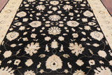 Black Peshawar Handmade Area Rug - 8' 3" X 9' 10" - Golden Nile