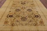 Ivory Peshawar Hand Knotted Rug - 8' 10" X 11' 10" - Golden Nile