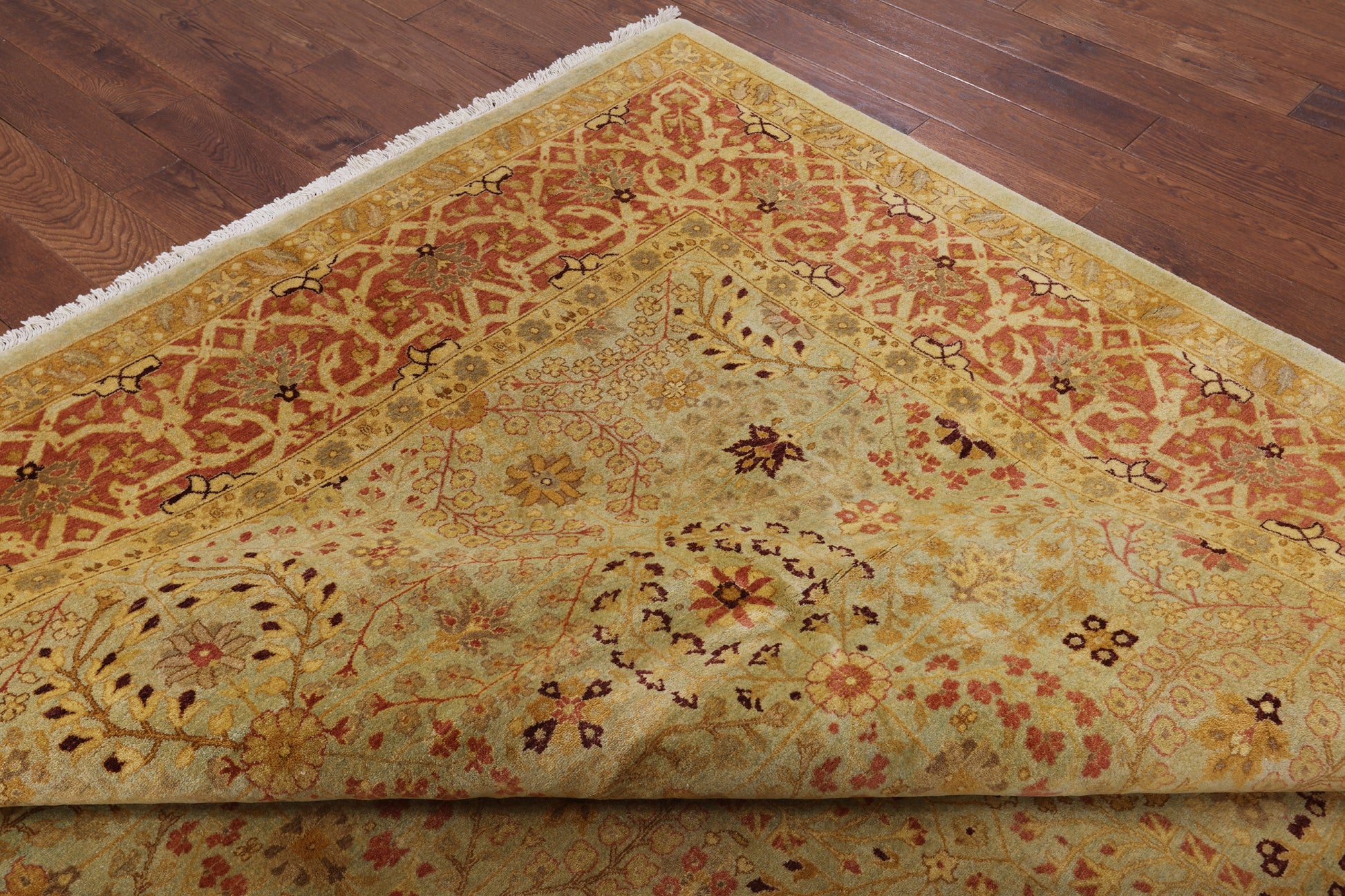 Peshawar Handmade Wool Area Rug - 9' 2" X 12' 0" - Golden Nile