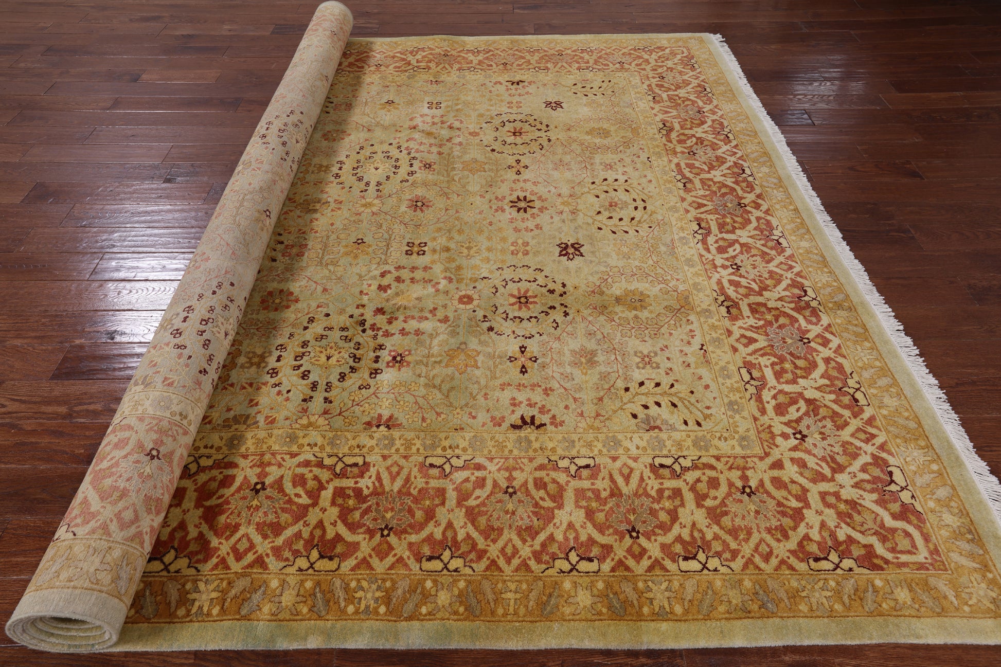 Peshawar Handmade Wool Area Rug - 9' 2" X 12' 0" - Golden Nile