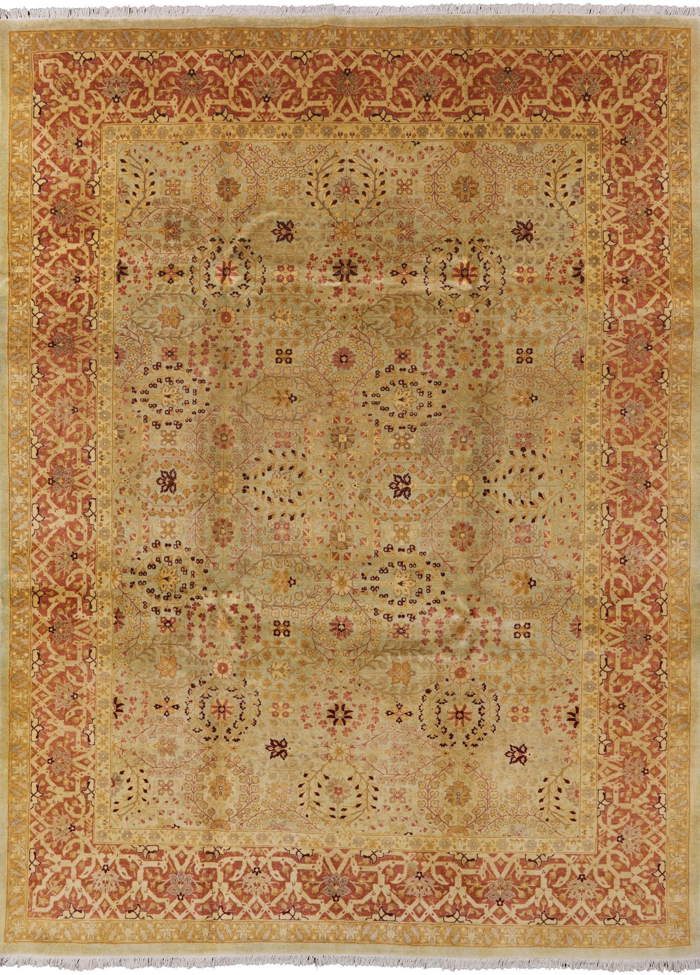 Peshawar Handmade Wool Area Rug - 9' 2" X 12' 0" - Golden Nile