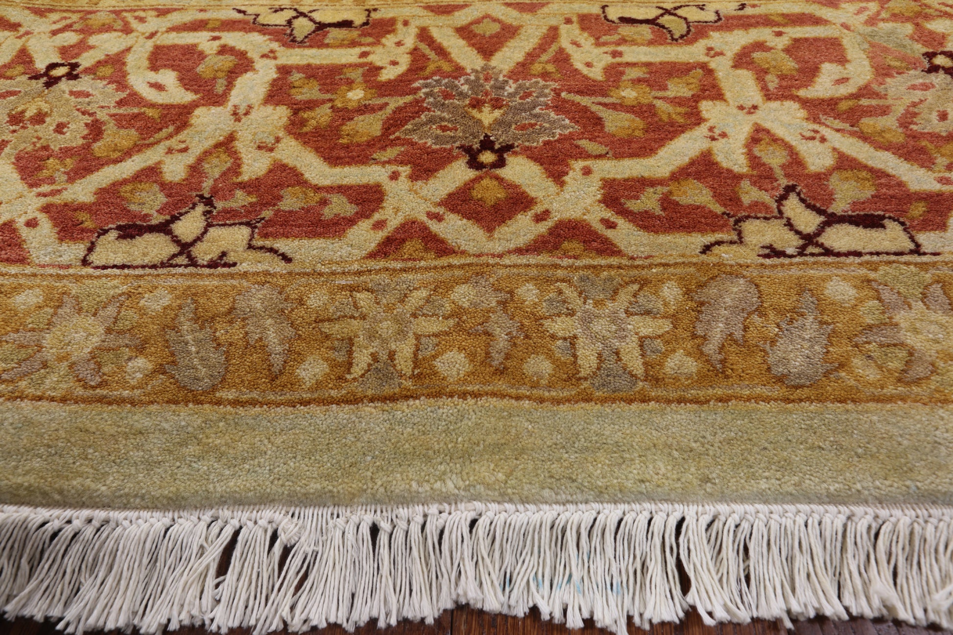 Peshawar Handmade Wool Area Rug - 9' 2" X 12' 0" - Golden Nile
