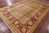 Peshawar Hand Knotted Wool Area Rug - 9' 1" X 12' 3" - Golden Nile