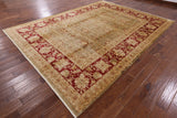 Peshawar Hand Knotted Wool Area Rug - 9' 1" X 12' 3" - Golden Nile