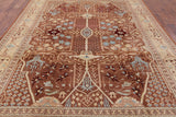 Peshawar Hand Knotted Wool Area Rug - 9' 2" X 12' 4" - Golden Nile