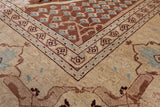 Peshawar Hand Knotted Wool Area Rug - 9' 2" X 12' 4" - Golden Nile