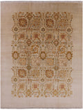 Peshawar Hand Knotted Wool Area Rug - 8' 1" X 10' 4" - Golden Nile