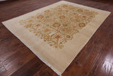 Peshawar Hand Knotted Wool Area Rug - 8' 1" X 10' 4" - Golden Nile