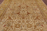 Ivory Peshawar Handmade Wool Rug - 9' 3" X 12' 0" - Golden Nile