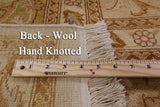 Ivory Peshawar Handmade Wool Rug - 9' 3" X 12' 0" - Golden Nile