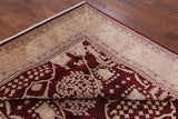 Red Peshawar Hand Knotted Wool Rug - 8' 5" X 10' 3" - Golden Nile