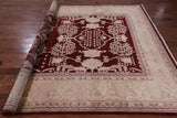 Red Peshawar Hand Knotted Wool Rug - 8' 5" X 10' 3" - Golden Nile