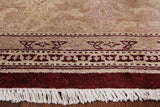 Red Peshawar Hand Knotted Wool Rug - 8' 5" X 10' 3" - Golden Nile