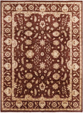 Brown Peshawar Hand Knotted Wool Rug - 8' 9" X 11' 10" - Golden Nile