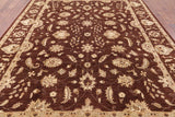 Brown Peshawar Hand Knotted Wool Rug - 8' 9" X 11' 10" - Golden Nile