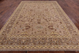 Peshawar Hand Knotted Wool Area Rug - 9' 1" X 12' 2" - Golden Nile