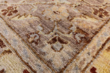 Peshawar Hand Knotted Wool Area Rug - 9' 1" X 12' 2" - Golden Nile