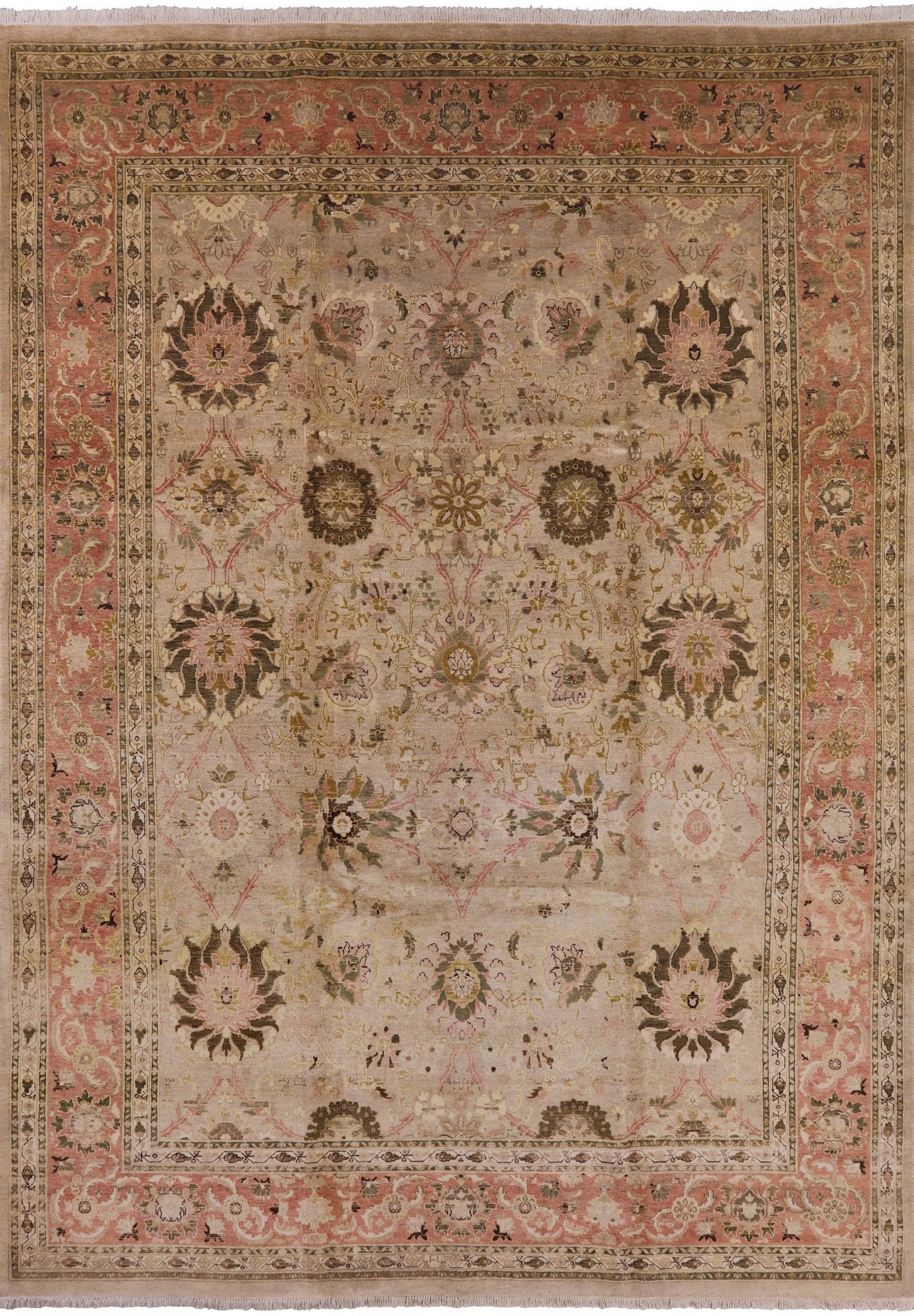 Peshawar Hand Knotted Wool Rug - 8' 10" X 12' 6" - Golden Nile